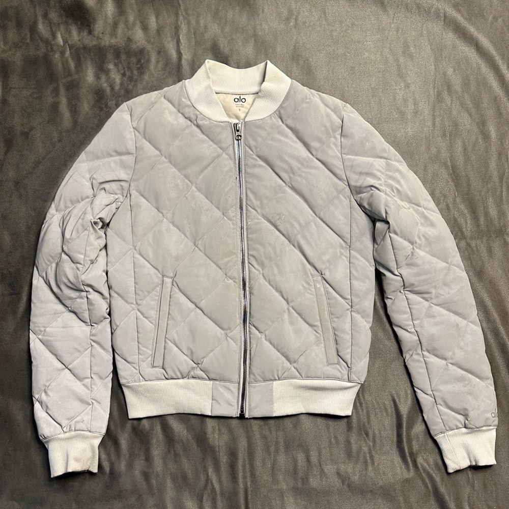 Alo Yoga idol bomber reflective jacket size small.